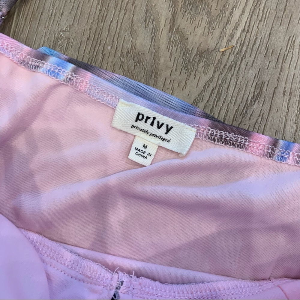 Privy Marbled Ruched Mini Dress - Picture 3 of 5